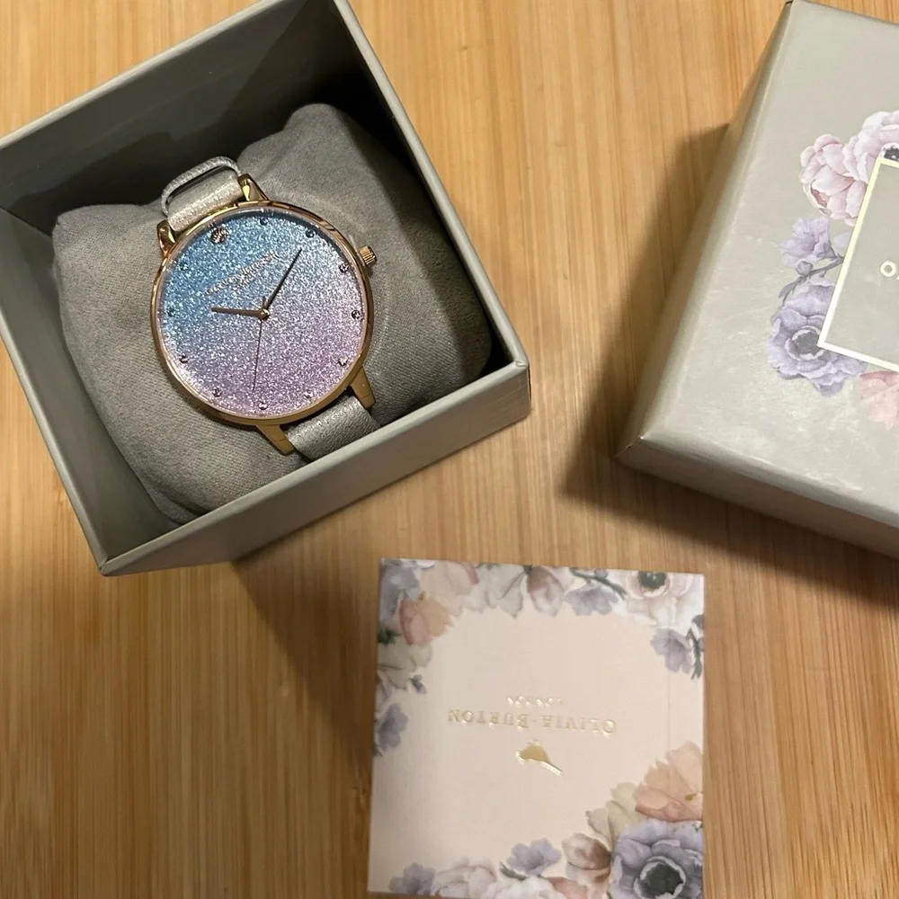 Olivia Burton Under The Sea Glitter Watch With 38mm MultiColored Face - Picture 8 of 9